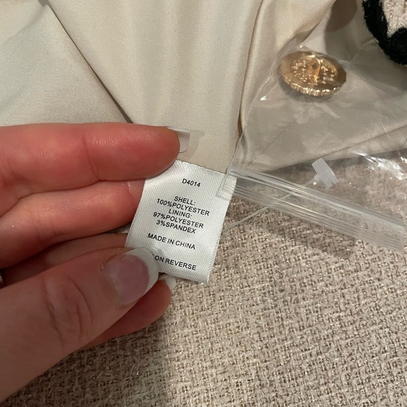 New Alexia Admor Yaiya Button Front Tweed Sheath Dress Cream sz 2 - Picture 8 of 9